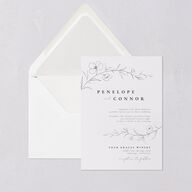 Graceful Botanical Euro Envelope Liners Shadow Gray Luxe