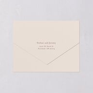 Oval Garland All-in-One Wedding Invitations Sepia Signature Light Both Recipient and Return Addresses No