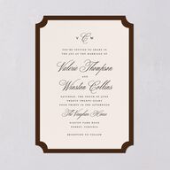 Elegant Eclectic Wedding Invitations Walnut Signature Blank No Ticket