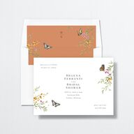 Rustic Butterflies Bridal Shower Invitations Pure White Signature Standard