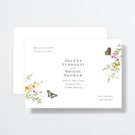 Rustic Butterflies Bridal Shower Invitations Pure White Signature Standard