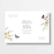 Rustic Butterflies Bridal Shower Invitations Pure White Signature Standard