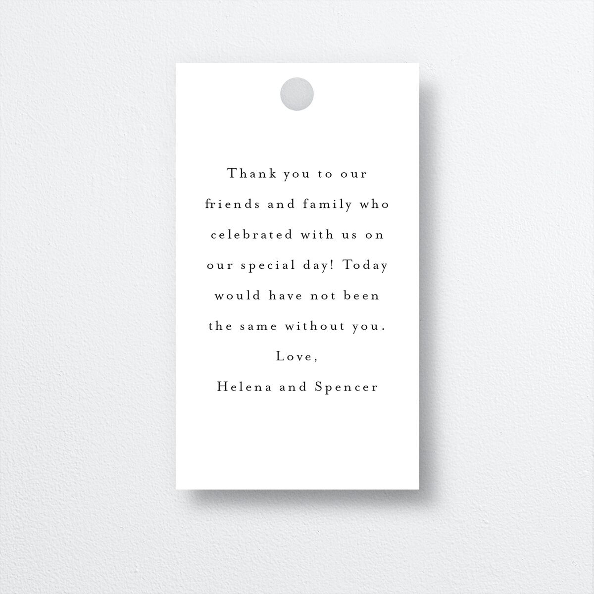 Rustic Butterflies Favor Gift Tags Pure White Signature