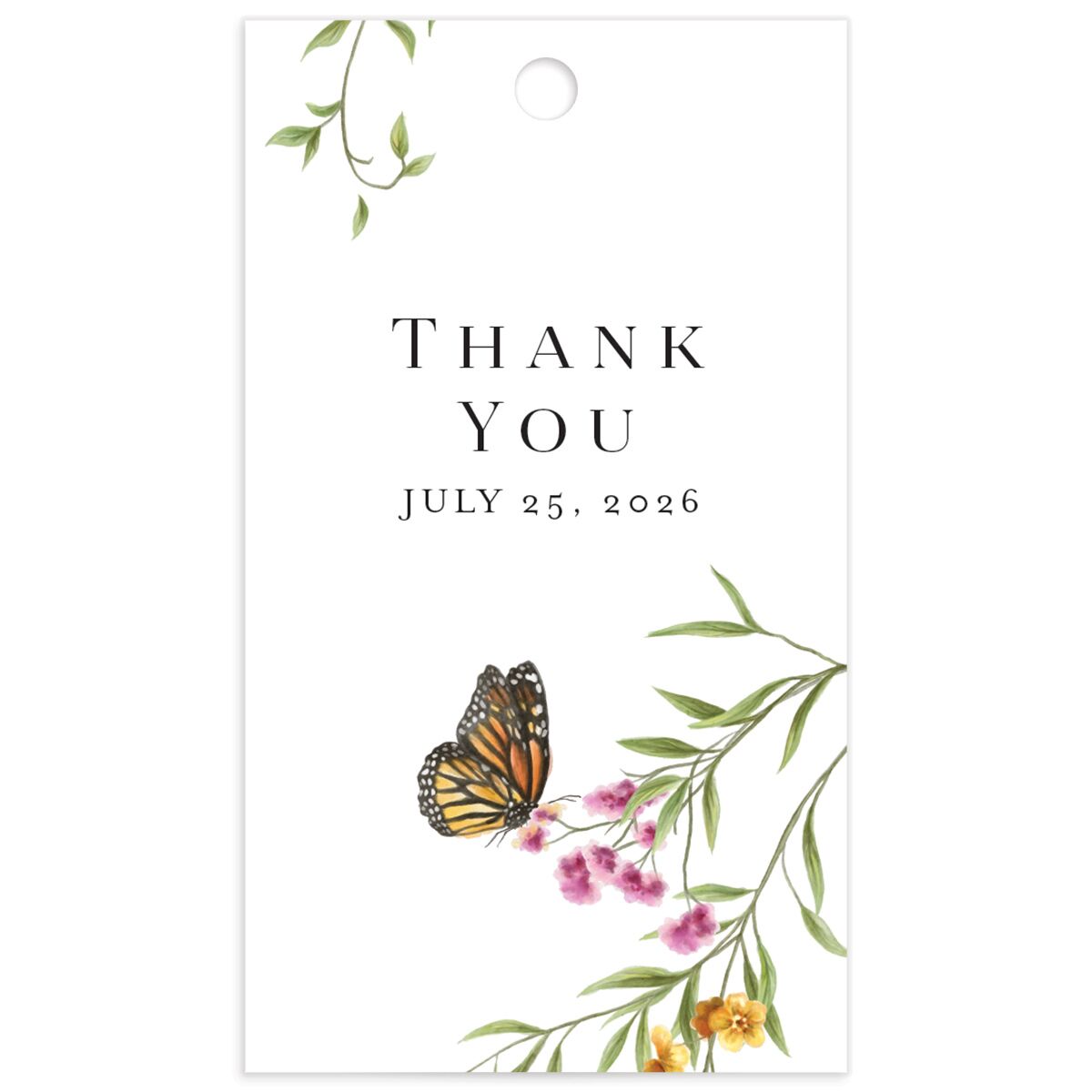 Rustic Butterflies Favor Gift Tags