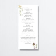 Rustic Butterflies Wedding Programs Pure White Signature