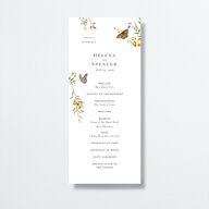 Rustic Butterflies Wedding Programs Pure White Signature