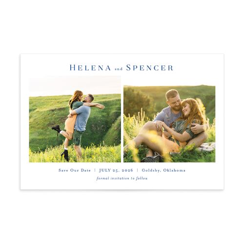 Rustic Butterflies Save the Date Postcards Sapphire
