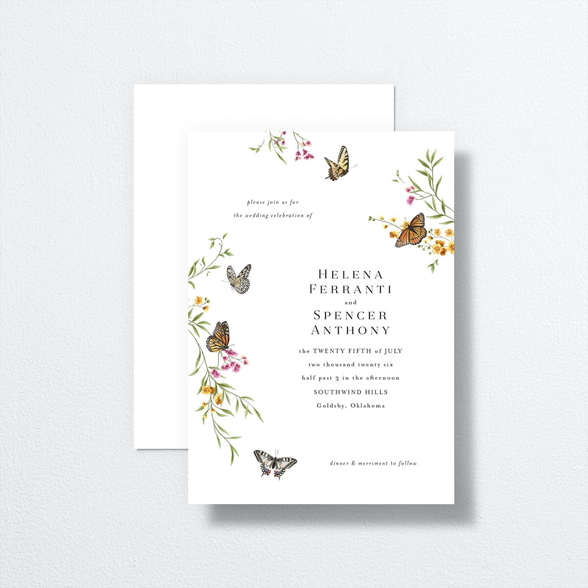 Butterfly outlet wedding invitations