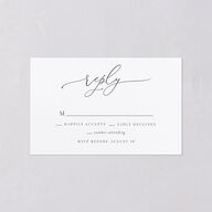 Romantic Calligraphy All-in-One Wedding Invitations Silver Signature Light Both Recipient and Return Addresses No