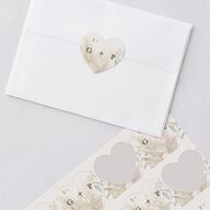 Ethereal Pampas Wedding Stickers Thyme Heart