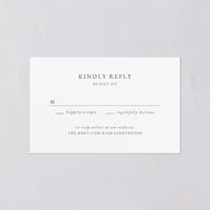 Romantic Photo All-in-One Wedding Invitations Hunter Green Signature Light Both Recipient and Return Addresses No