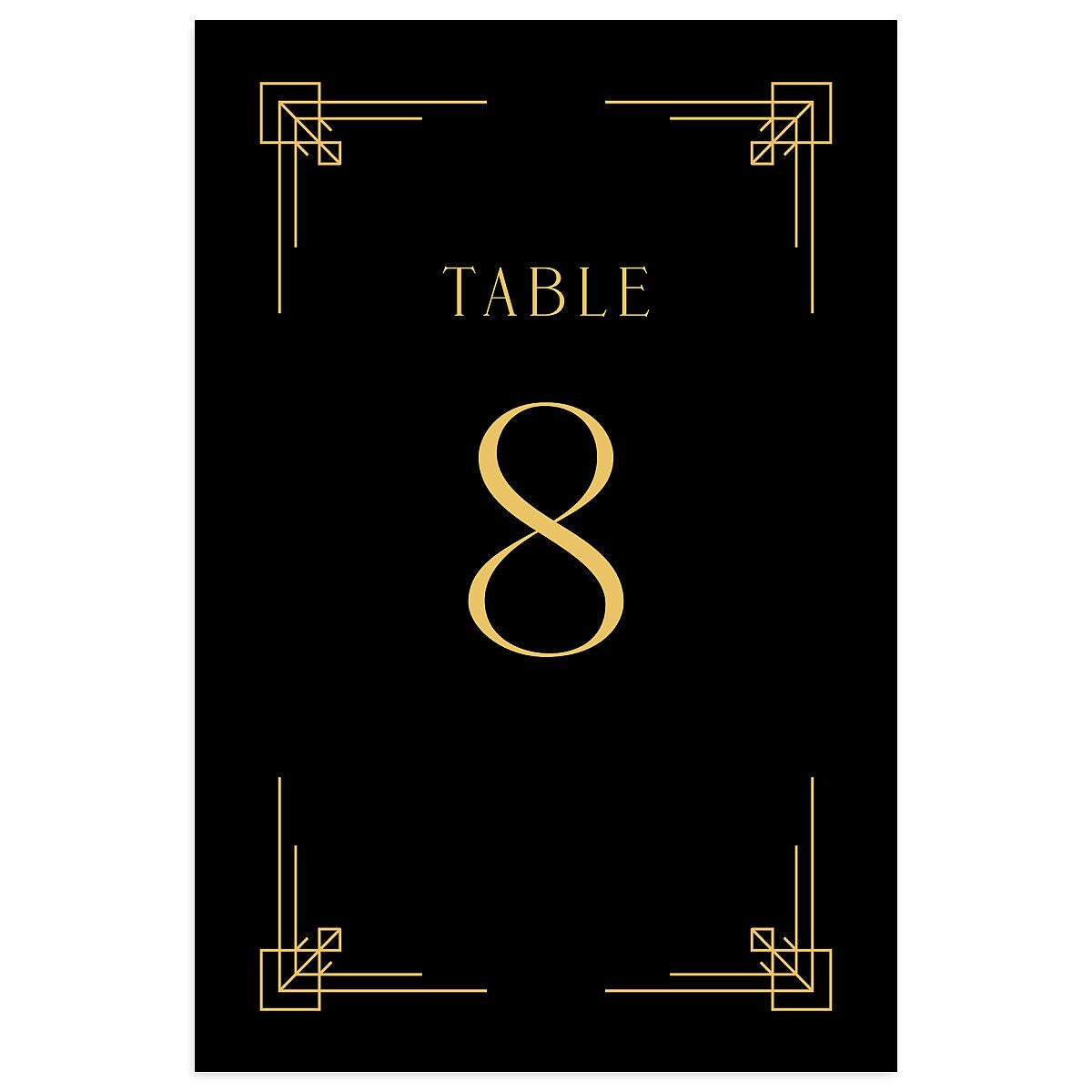 Vintage Hollywood Table Numbers