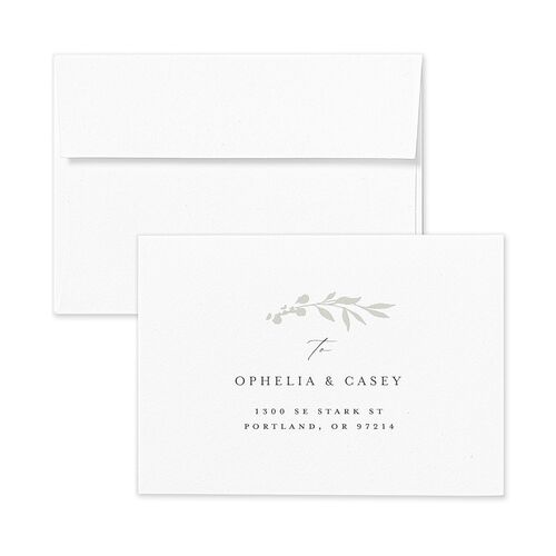 Stefana Crowns Response Card Envelopes Rose Champagne Return Address Signature Standard