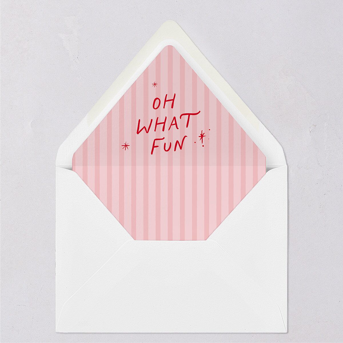 Whimsical Holiday Handwritten Euro Envelope Liners Ruby Luxe