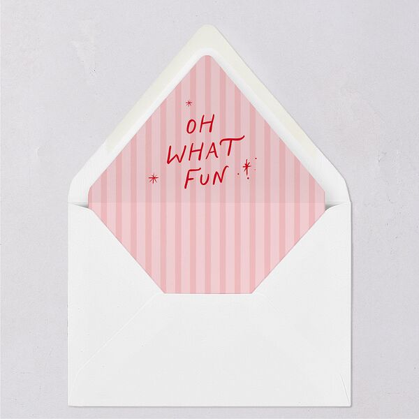 Whimsical Holiday Handwritten Euro Envelope Liners Ruby Luxe