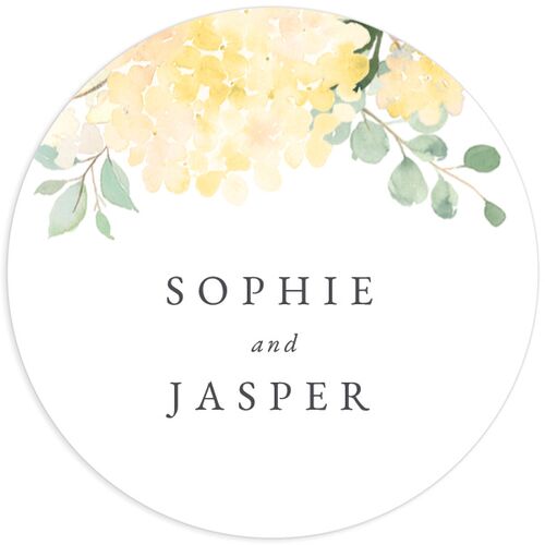 Gilded Hydrangea Wedding Stickers Daffodil Sticker