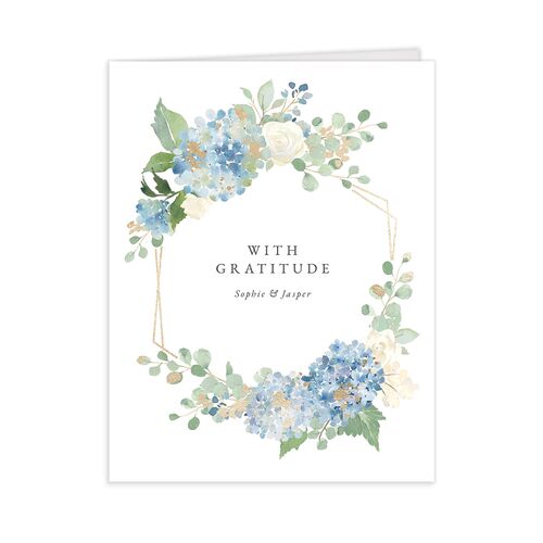 Gilded Hydrangea Thank You Cards