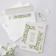 Block Print Save the Date Cards Meadow Signature smooth Blank No Standard