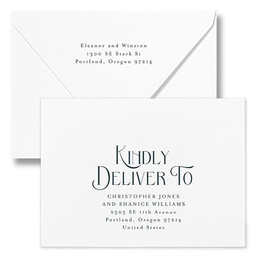 Be Our Guest Bridal Shower Invitation Euro Envelopes White Soft Pink None Luxe Signature