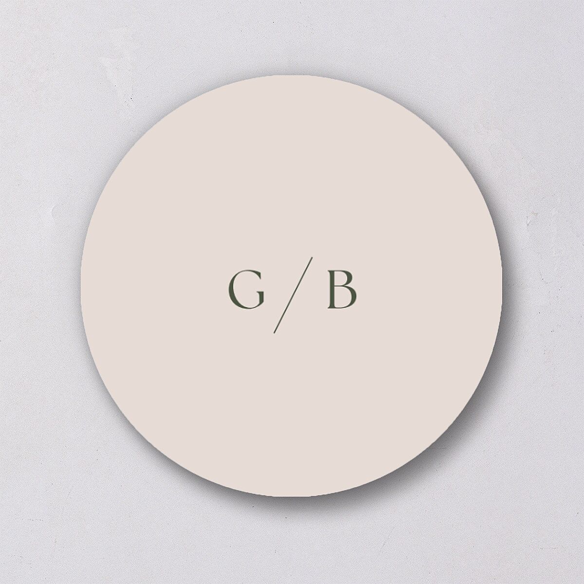Pastel Garden Wedding Stickers Linen Circle