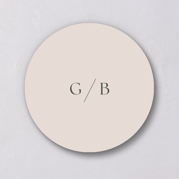 Pastel Garden Wedding Stickers Linen Circle