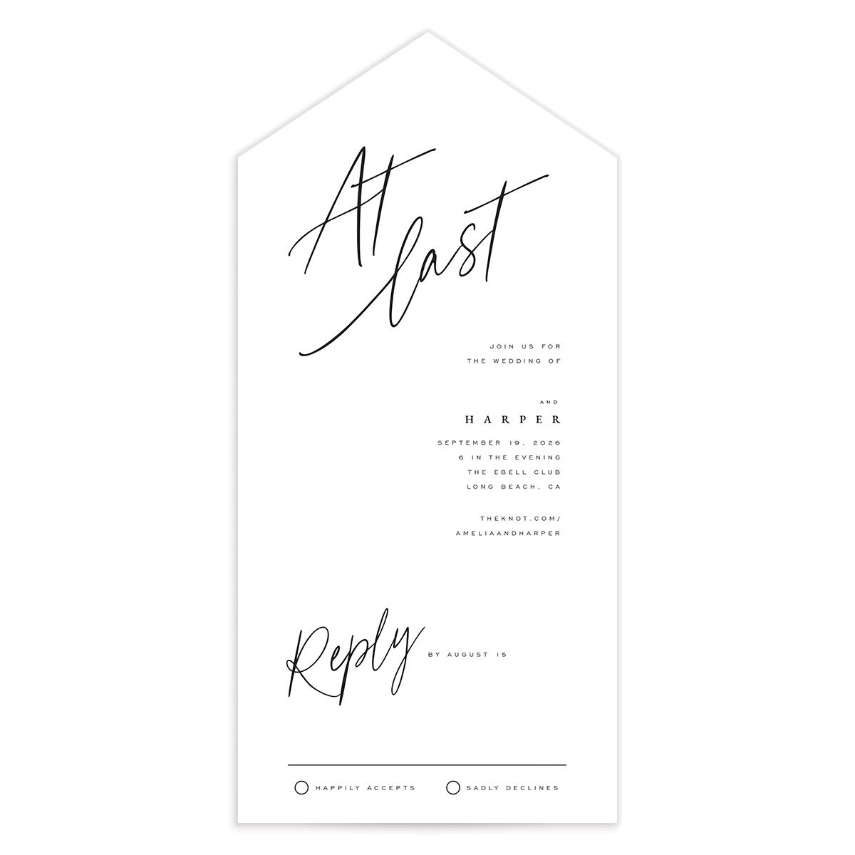 You Are Mine All-in-One Wedding Invitations