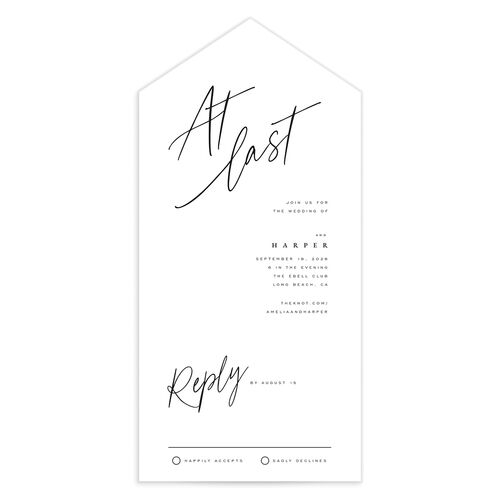 You Are Mine All-in-One Wedding Invitations - White