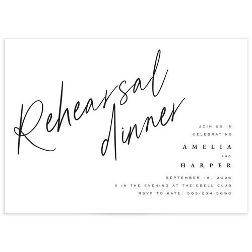 You Are Mine Rehearsal Dinner Invitations - White