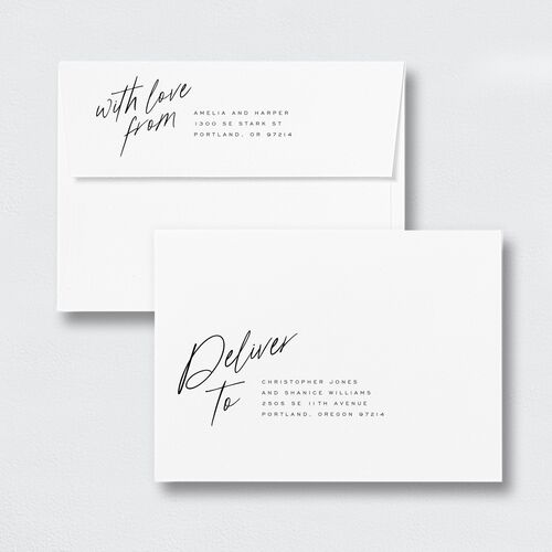 You Are Mine Rehearsal Dinner Invitation Envelopes White Standard Pure White Both Recipient and Return Addresses