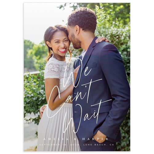 You Are Mine Save the Date Cards - White