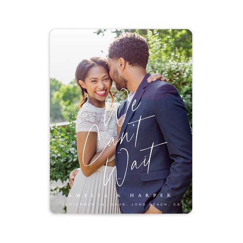 You Are Mine Save The Date Magnets - White
