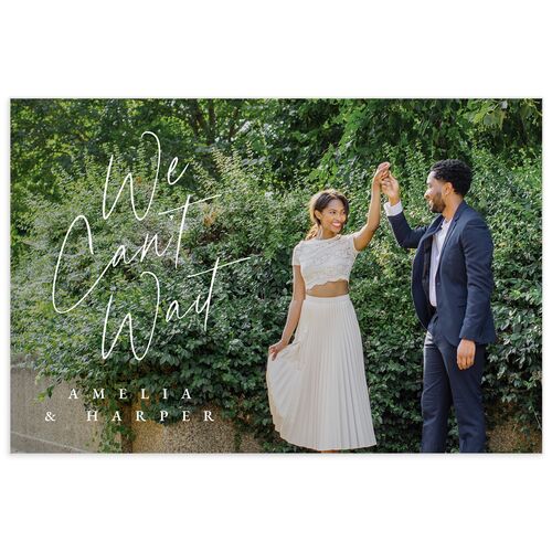 You Are Mine Save the Date Postcards - White