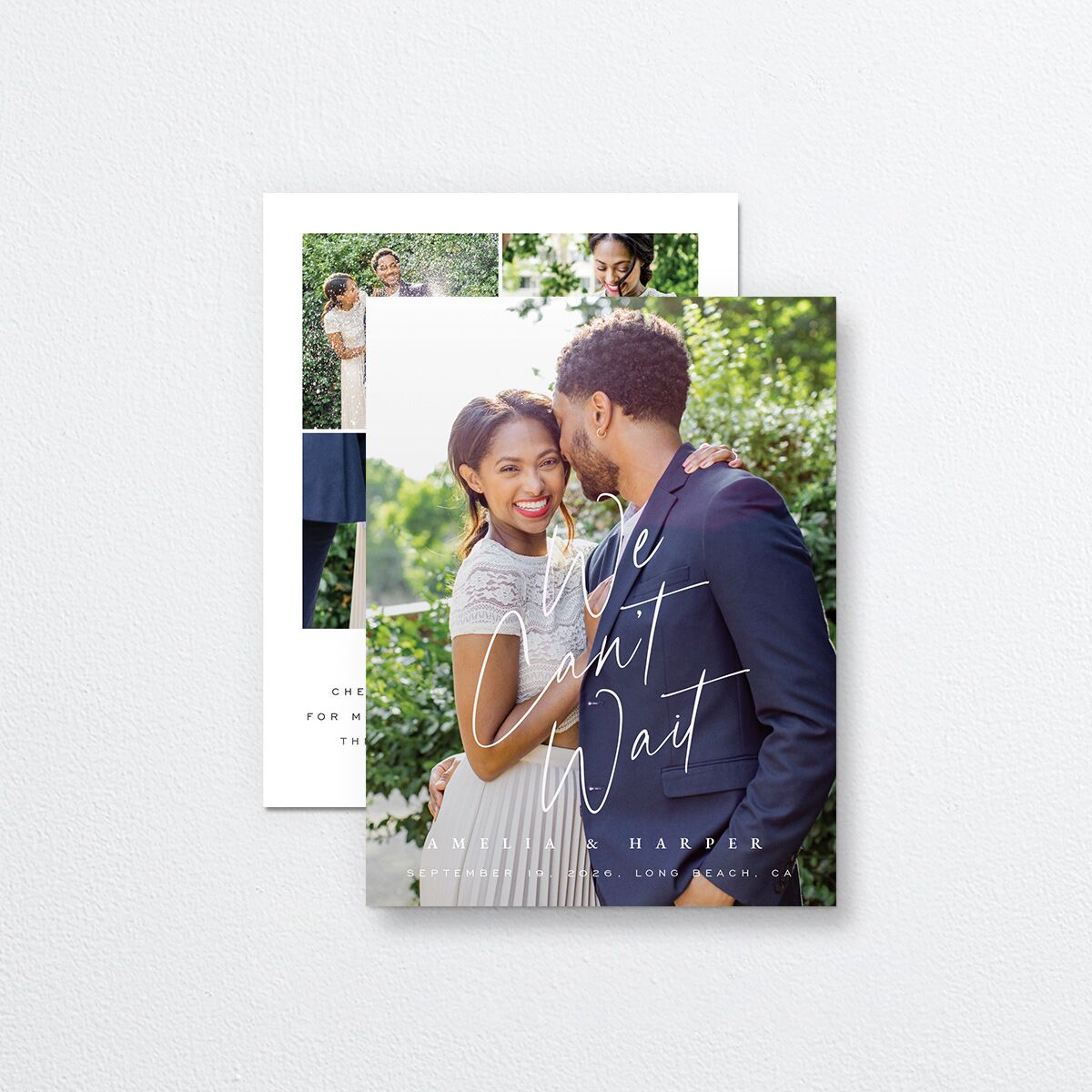 You Are Mine Save the Date Petite Cards Pure White Signature smooth No Standard
