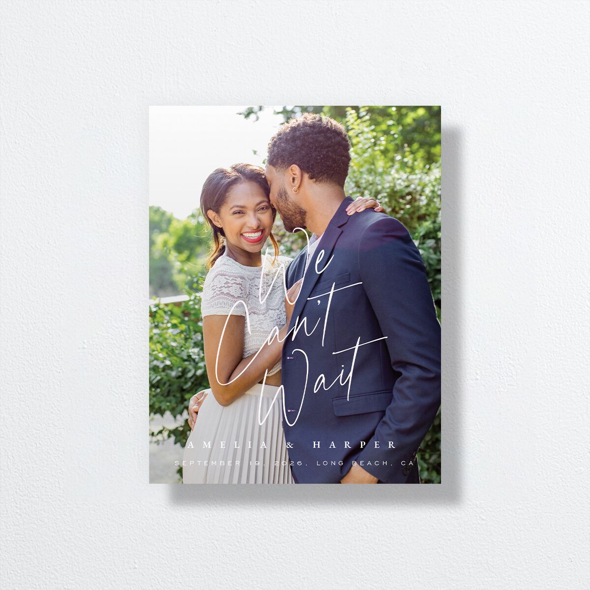 You Are Mine Save the Date Petite Cards Pure White Signature smooth No Standard