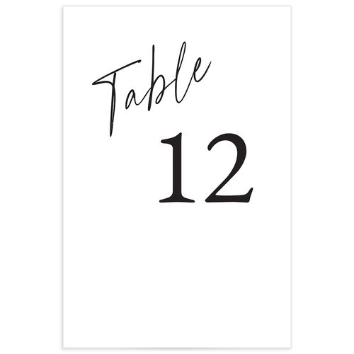 You Are Mine Table Numbers - White