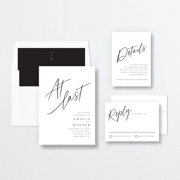 You Are Mine Wedding Invitations Pure White Signature No Standard