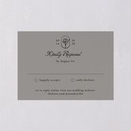 Vintage Romantic Photo Wedding Response Cards Medieval Grey Signature Standard