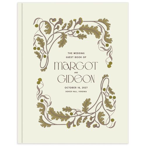 Climbing Leaves Guest Books Brass
