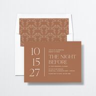 Climbing Leaves Rehearsal Dinner Invitations Copper Signature