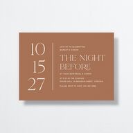 Climbing Leaves Rehearsal Dinner Invitations Copper Signature