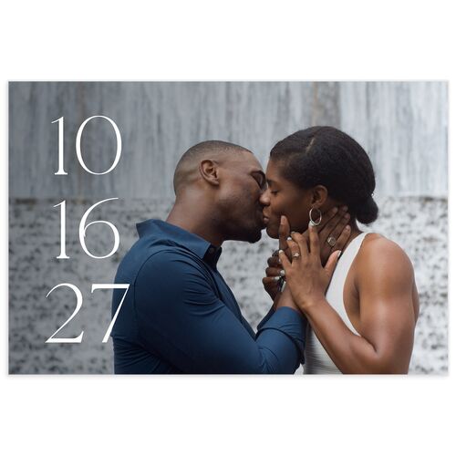 Climbing Leaves Save the Date Postcards Dusty Blue