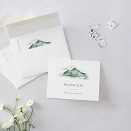 Watercolor Mountains Thank You Cards Thyme