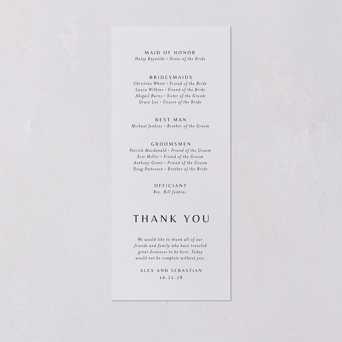 Elegant Lights Wedding Programs Moody Blue Signature