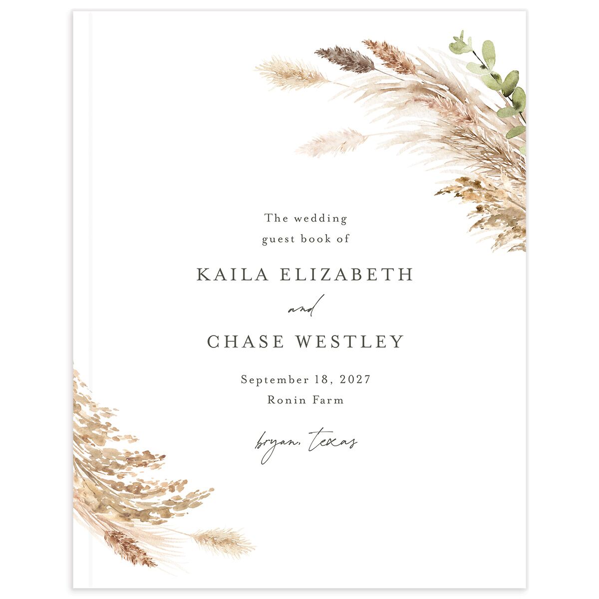 Soft Pampas Guest Books