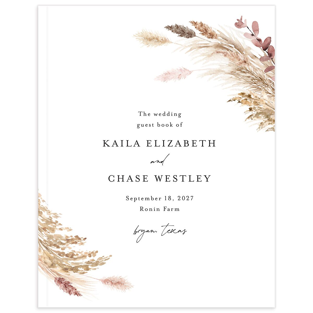 Soft Pampas Guest Books