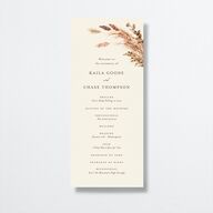 Soft Pampas Wedding Programs Sepia Signature