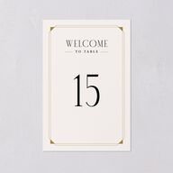 Old Hollywood Glam Table Numbers Champagne Signature