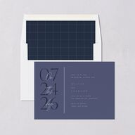 On This Day Rehearsal Dinner Invitations Midnight Navy Signature Blank Standard