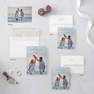 Elegant Lighthouse Save the Date Petite Cards Maritime Signature smooth Blank No Standard