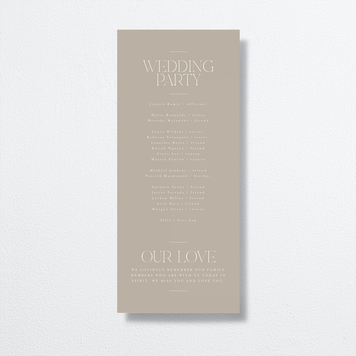 Photo Arch Wedding Programs back in cream